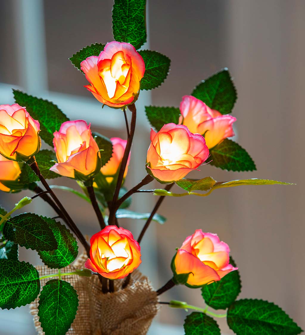 Lighted Rose Bouquet Table Décor