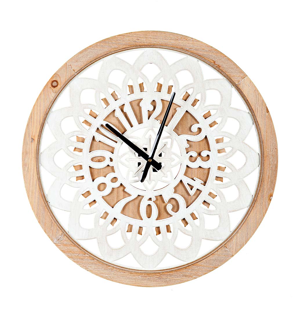 Wooden Lace Wall Clock