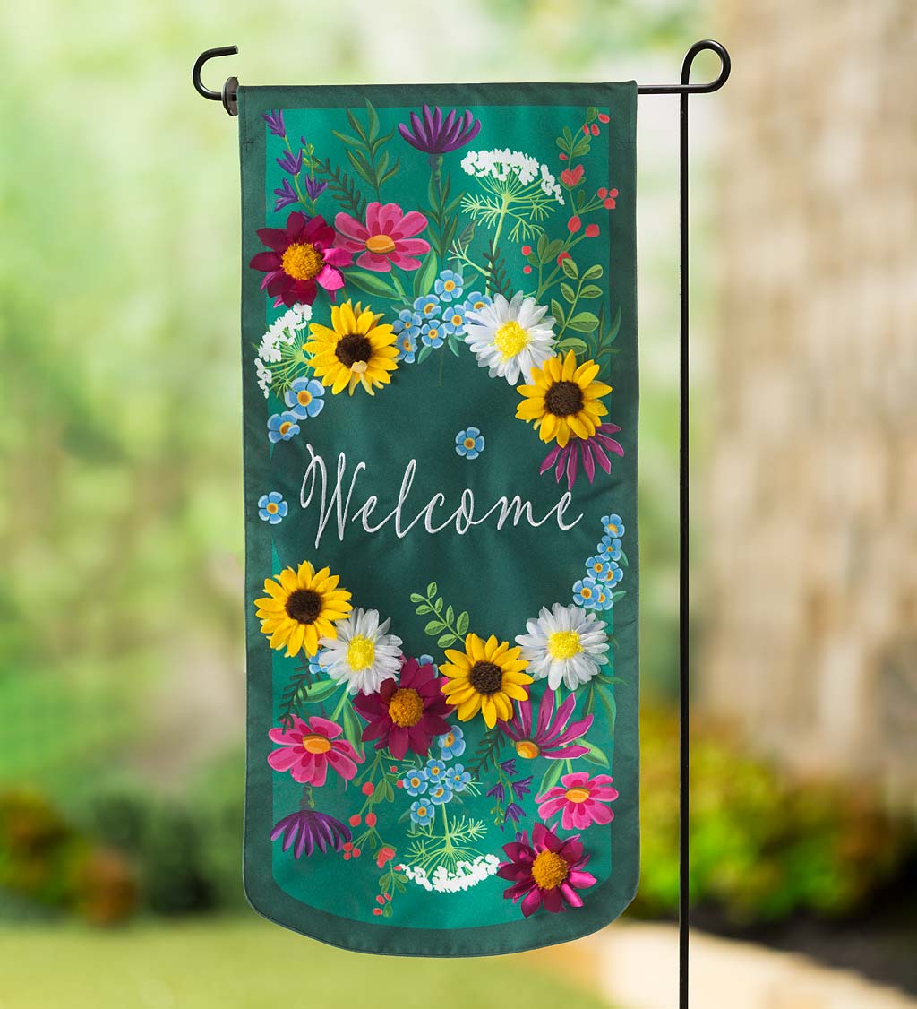 Wildflowers Welcome Pennant Flag
