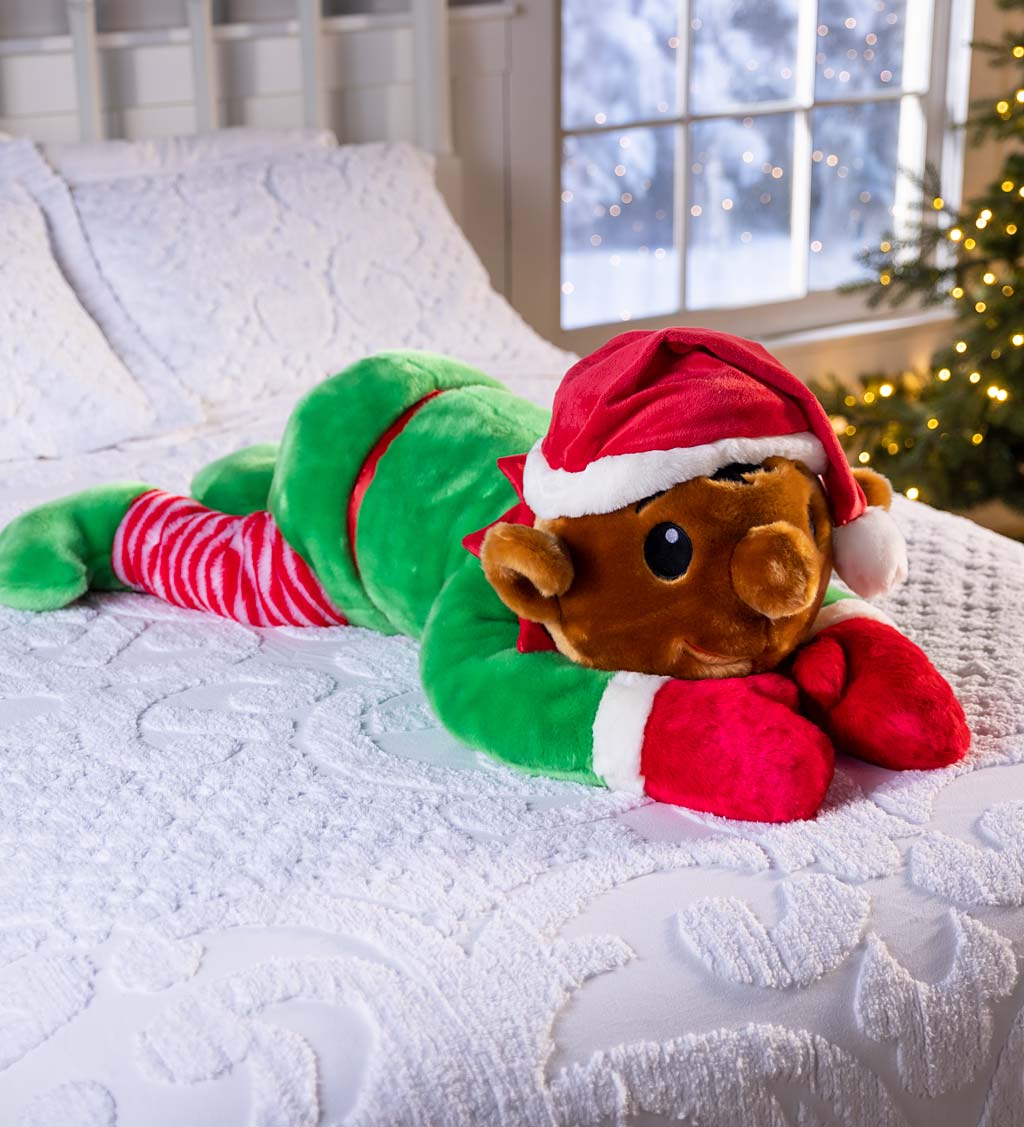 Tingle Elf Plush Cuddle Holiday Body Pillow