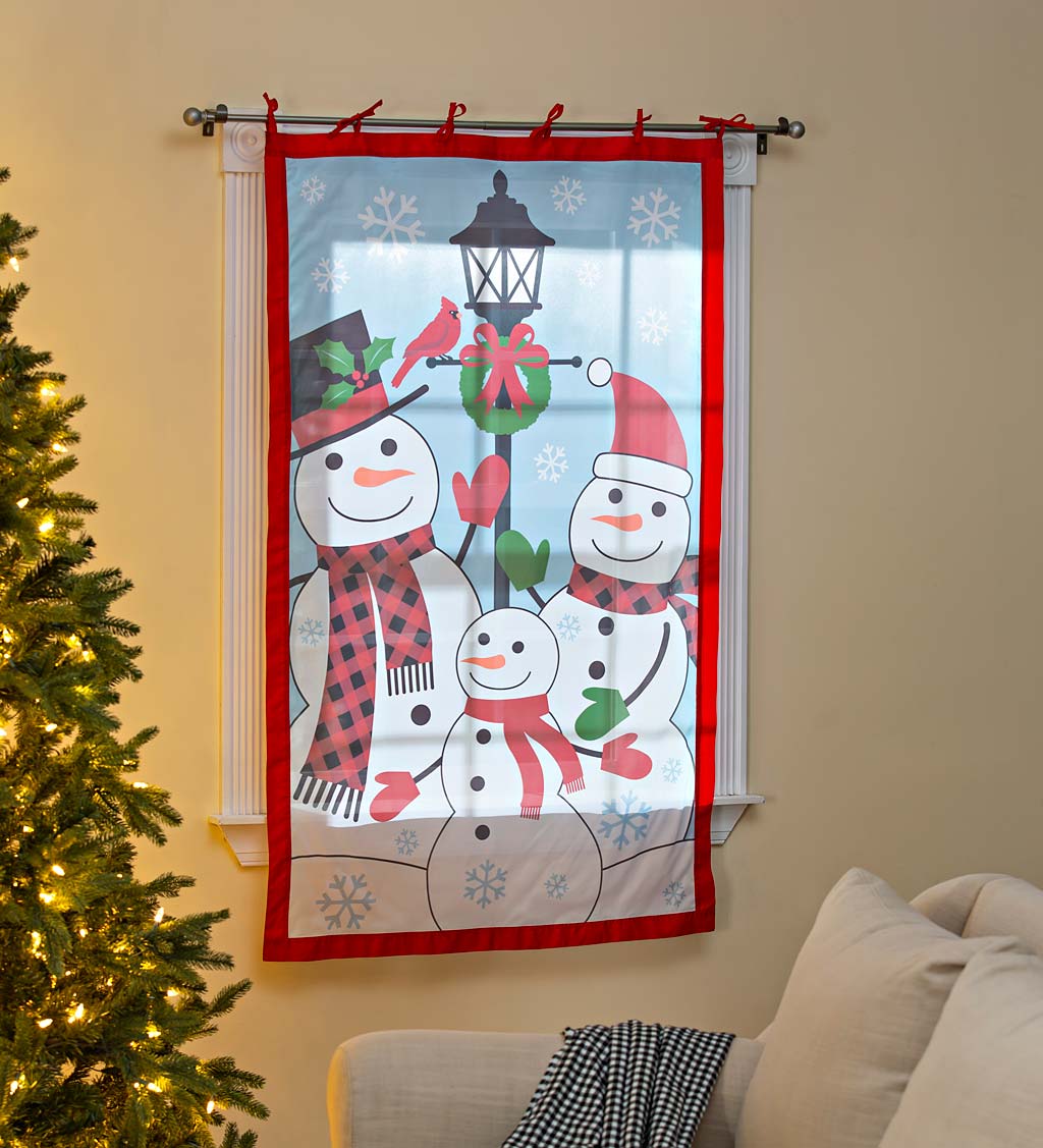 Snowman Family Window Shade