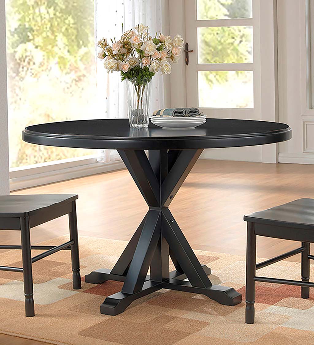 48" Round Trestle Dining Table