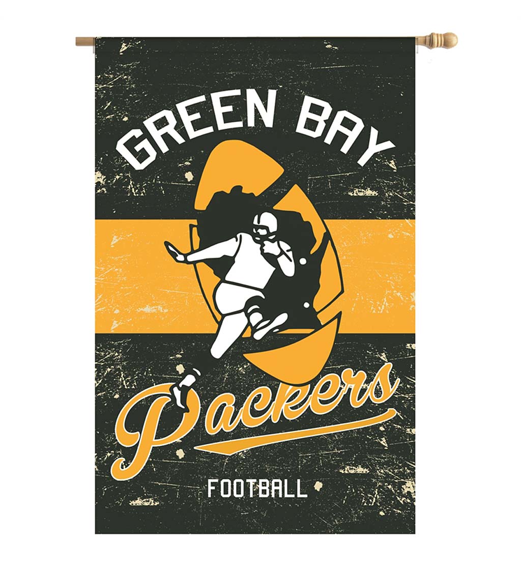 Double-Sided Vintage Graphic NFL Team Pride Linen House Flag