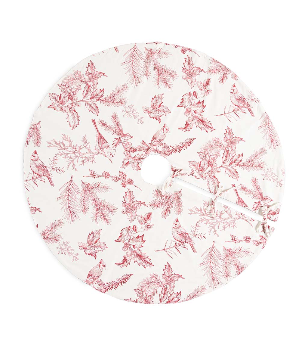 Winter Toile Reversible Holiday Tree Skirt