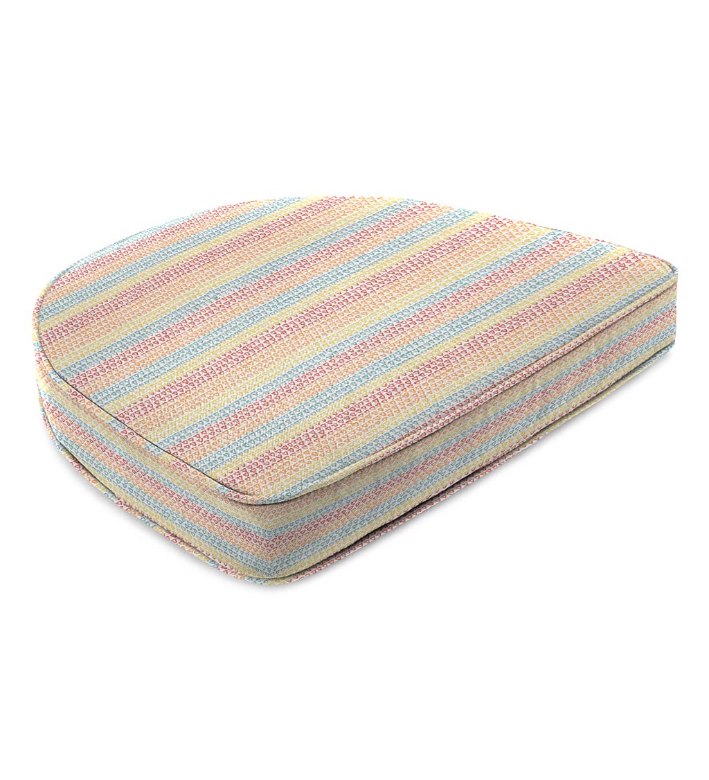 Sunbrella Chair Cushion with Rounded Back, 18" x 17¾" x 3" swatch image