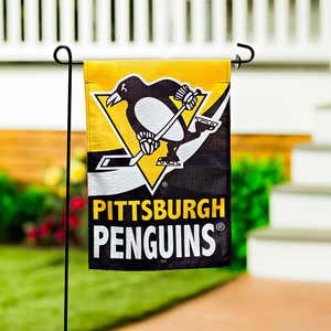 NHL Hockey Burlap Garden Flag