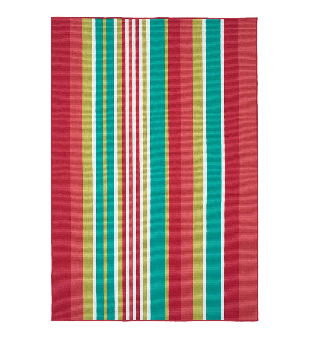 Indoor/Outdoor Dorset Stripe Textured Polyester Rug