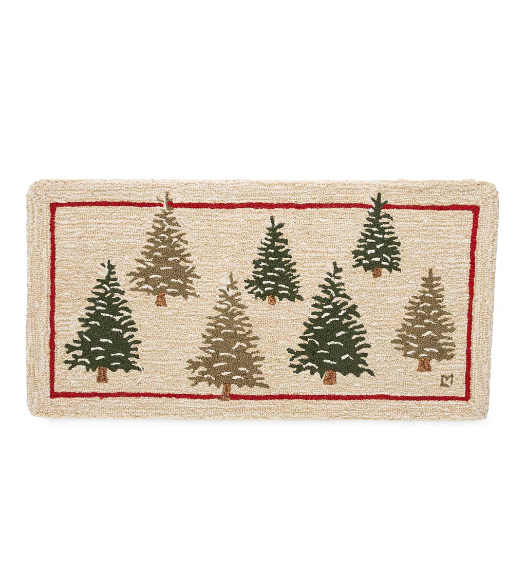 Frosty Trees Hand-Hooked Wool Rug