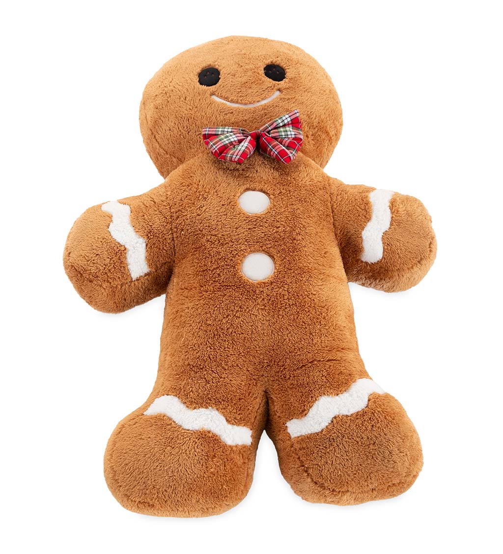 Gingerbread Plush Cuddle Holiday Body Pillow