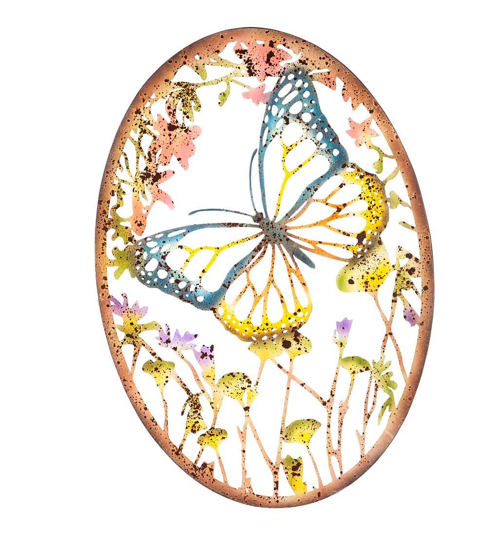 Painted Butterfly Outdoor Wall Decor