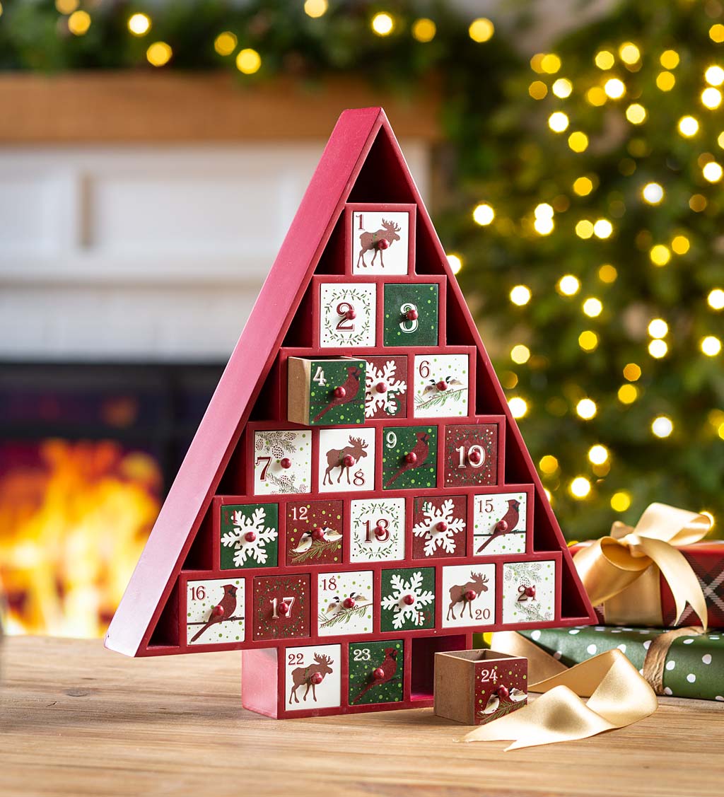 Christmas Advent Calendar Tree with Drawers