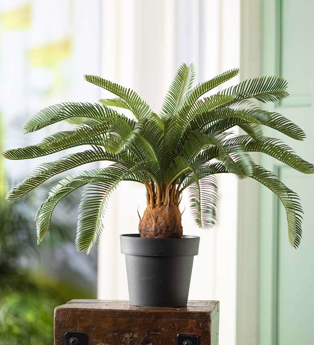 Faux Real Cycas Artificial Potted Plant