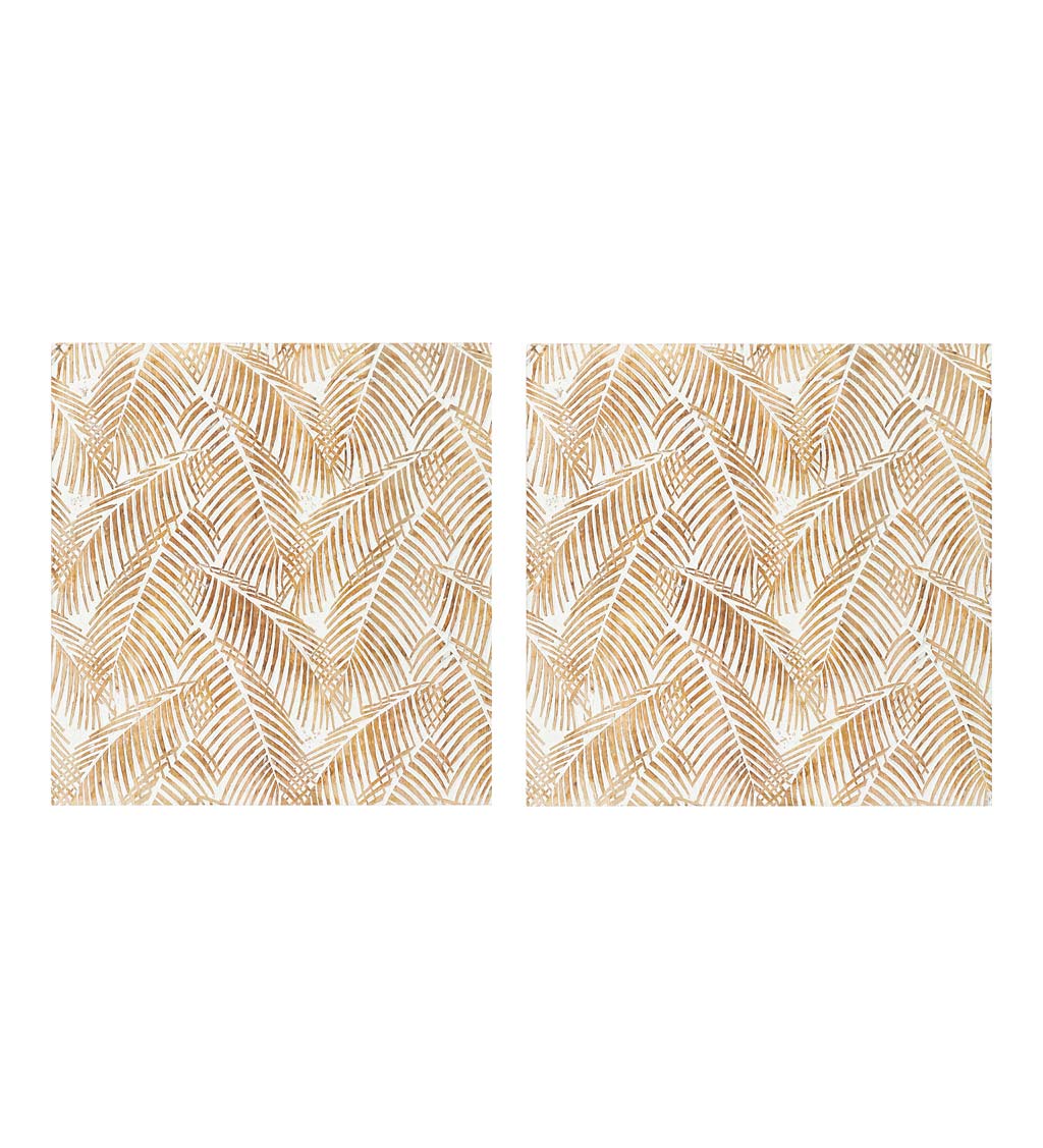 Two Panel White Washed Tropical Wall Art