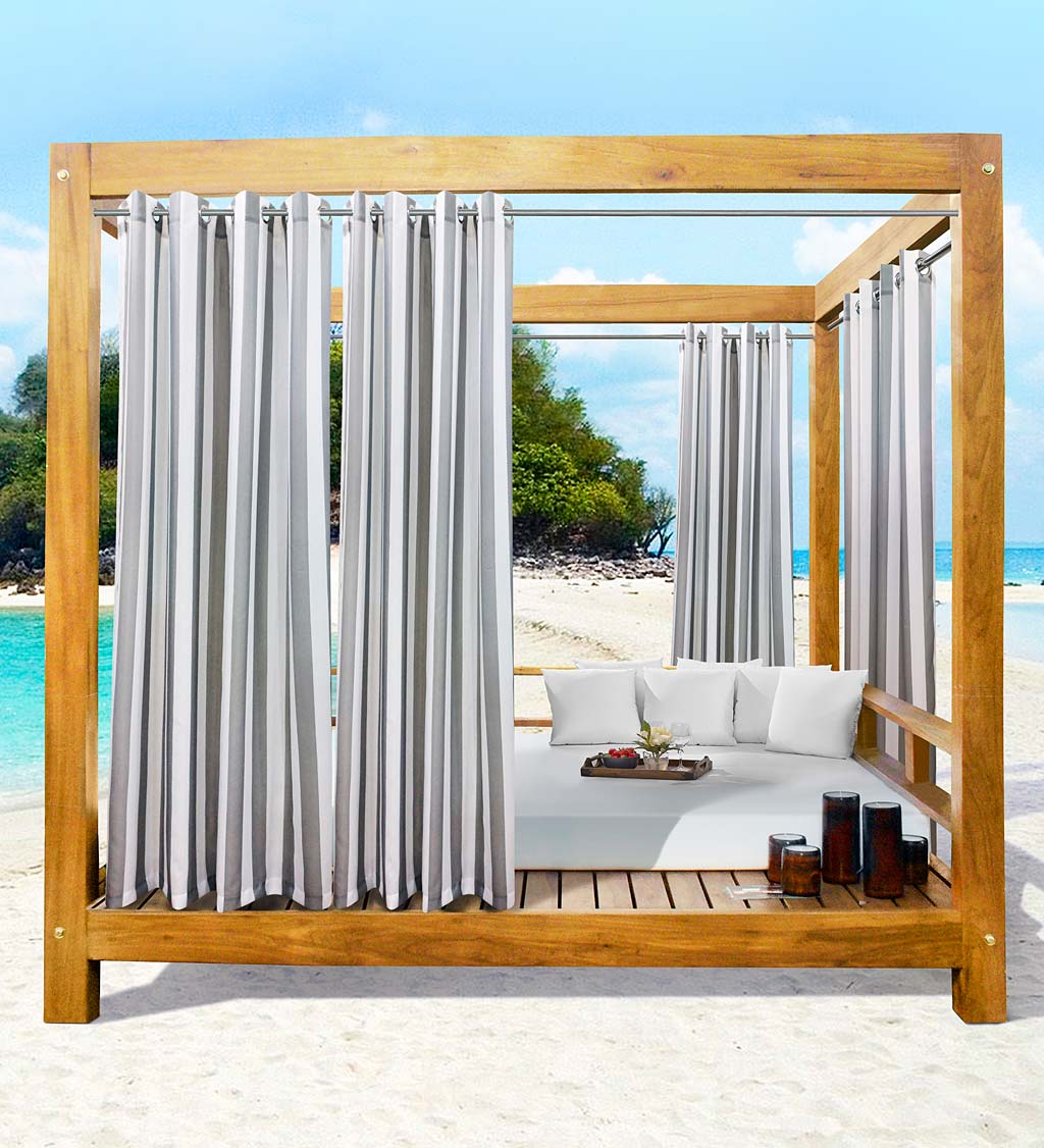 Seascape Striped Outdoor Curtains