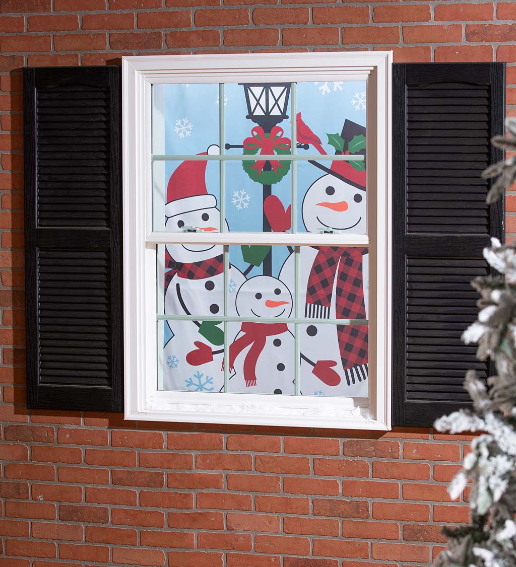 Snowman Family Window Shade