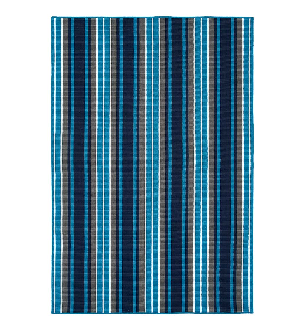 Indoor/Outdoor Dorset Stripe Textured Polyester Rug