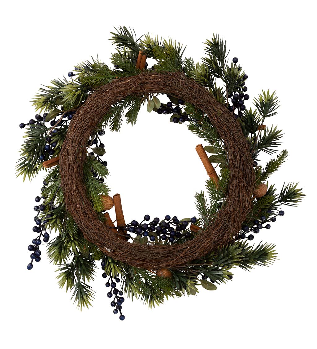 Frosted Blueberry Holiday Wreath