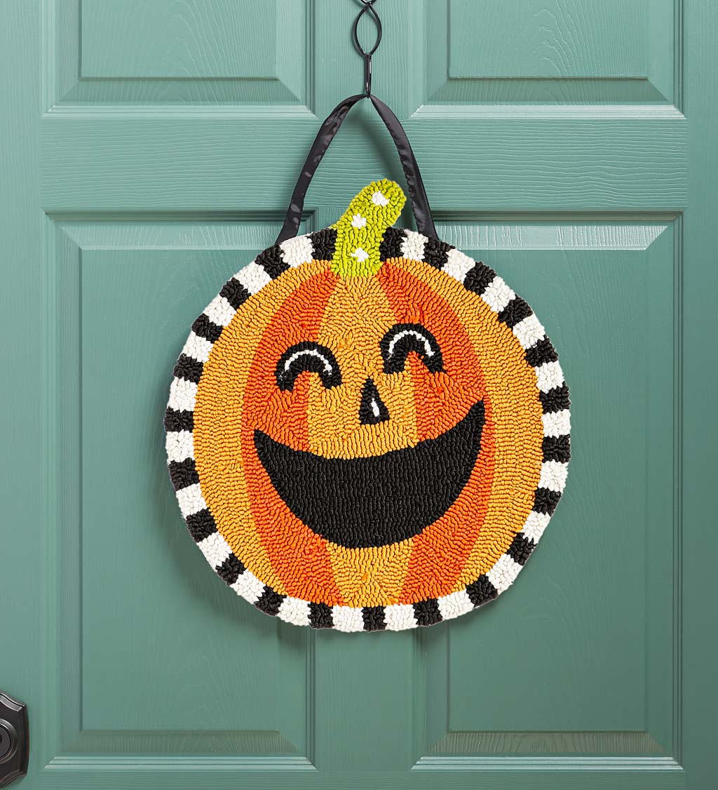 Indoor/Outdoor Halloween Jack-O-Lantern Hooked Door Décor