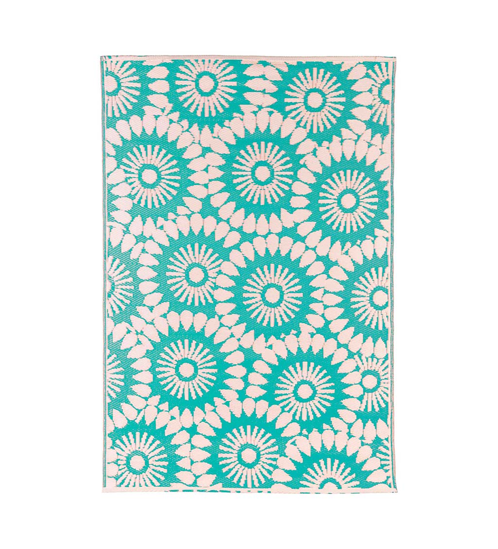 Florals Reversible Weather-Resistant Rug swatch image