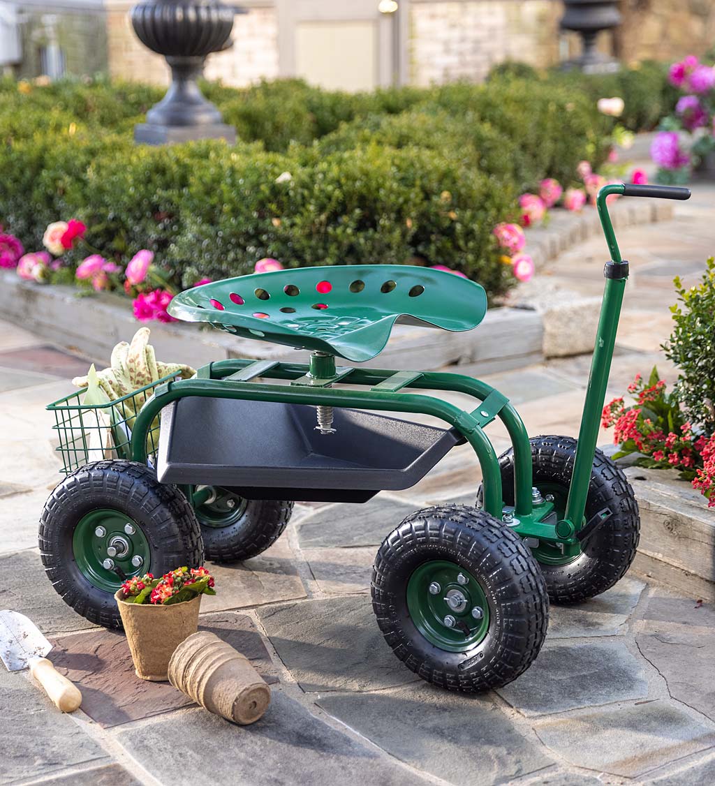 Green Rolling Scoot-N-Do Garden Seat