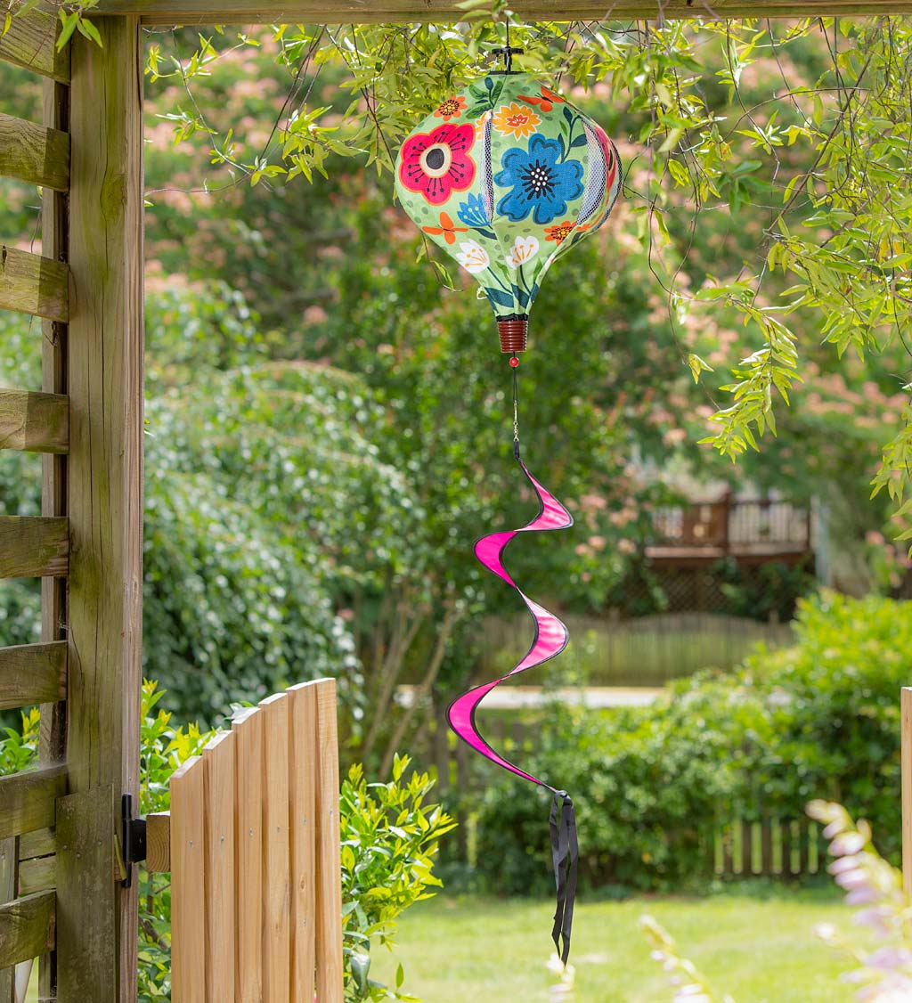 Summer Florals Burlap Balloon Spinner