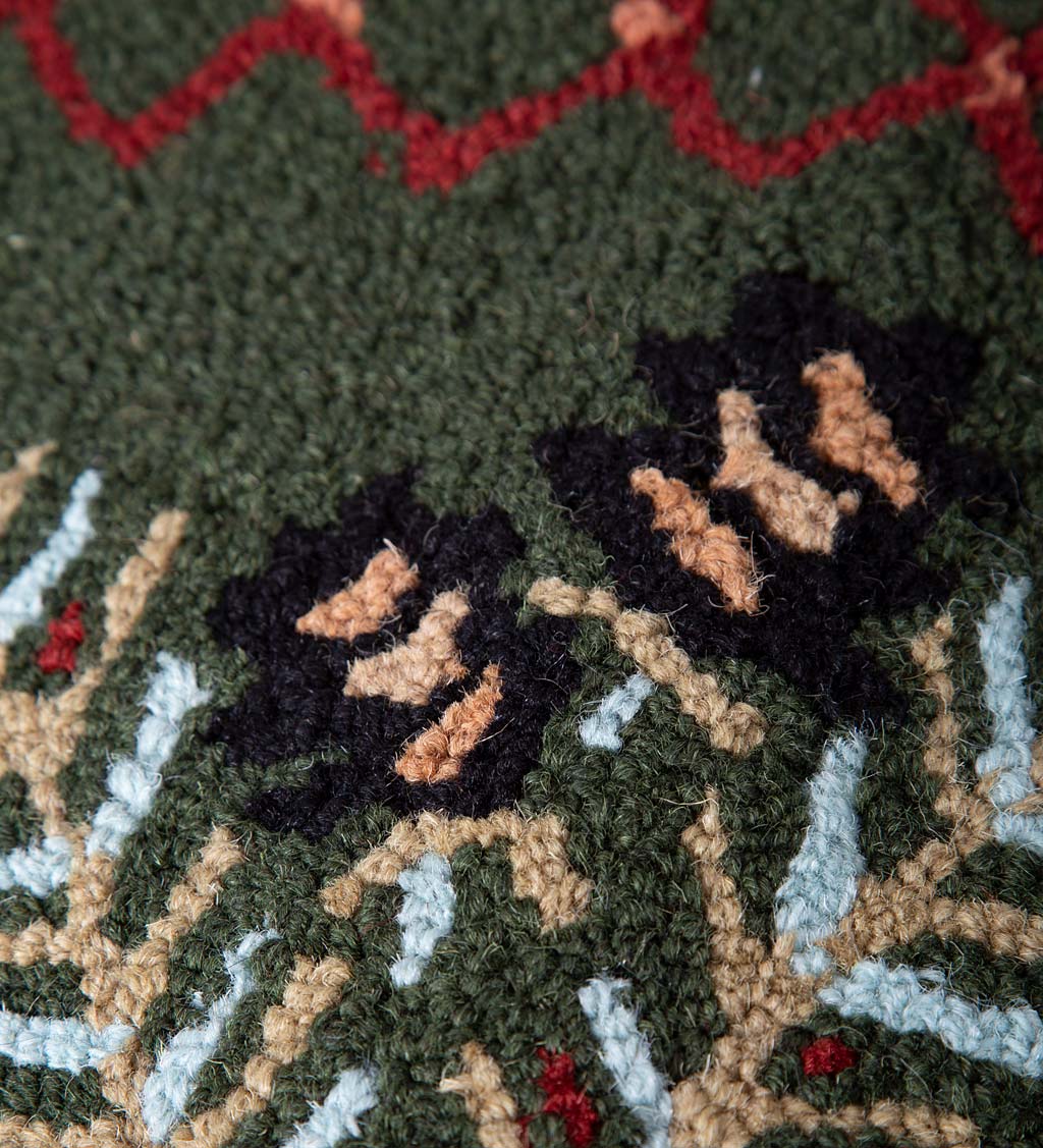 Pine Cone Hand-Hooked Wool Rug, 2' x 4'