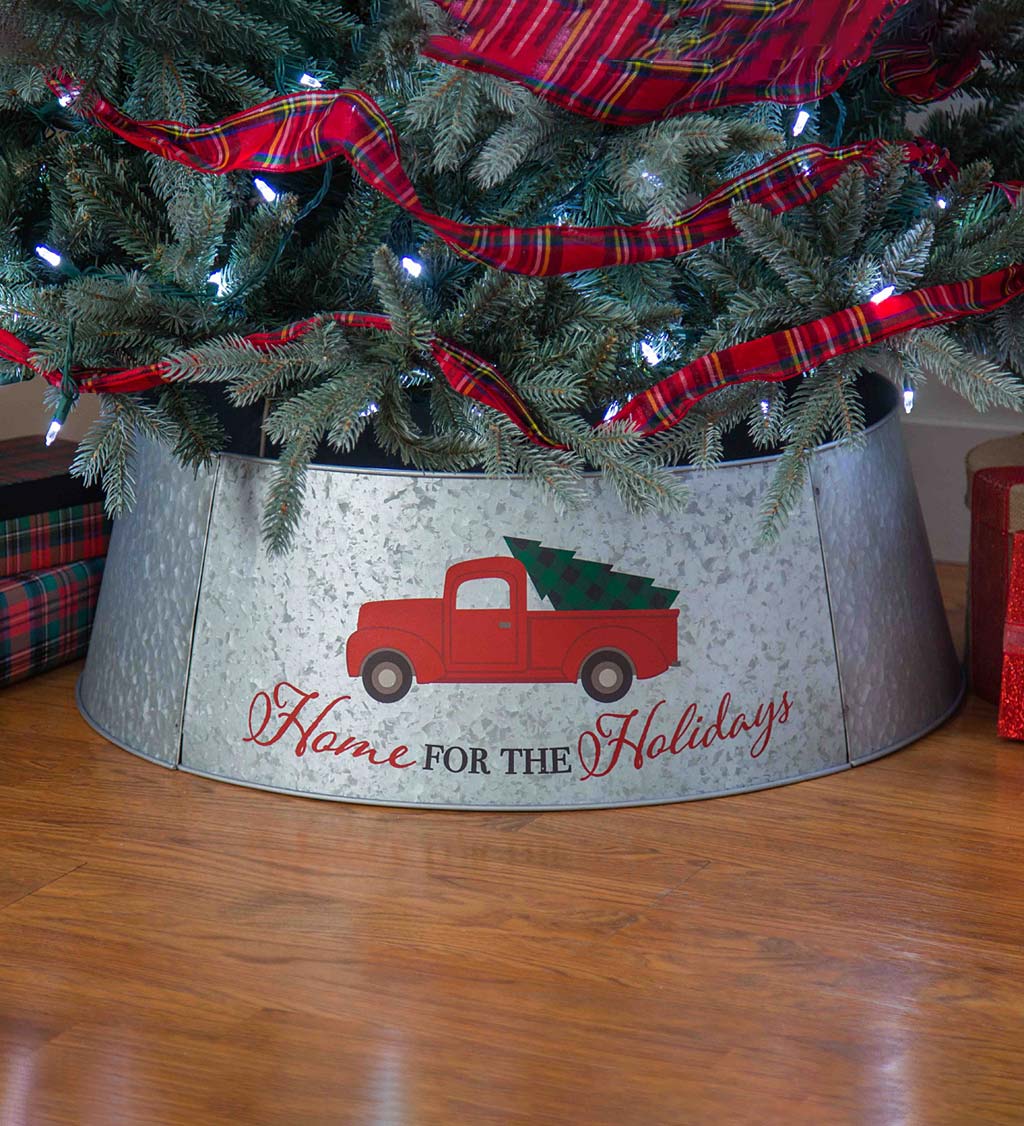 Vintage Truck Metal Christmas Tree Collar