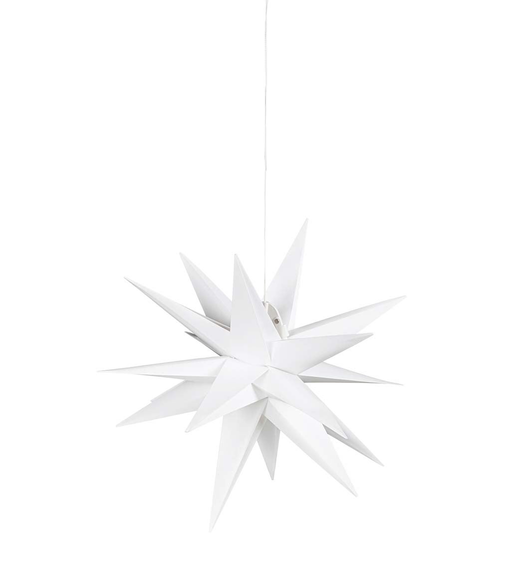Indoor/Outdoor Collapsible LED Hanging Star Lantern, 17¾" dia.