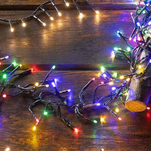 Indoor/Outdoor Electric Cluster Lights with 768 Multi-Color LEDs; 19'L