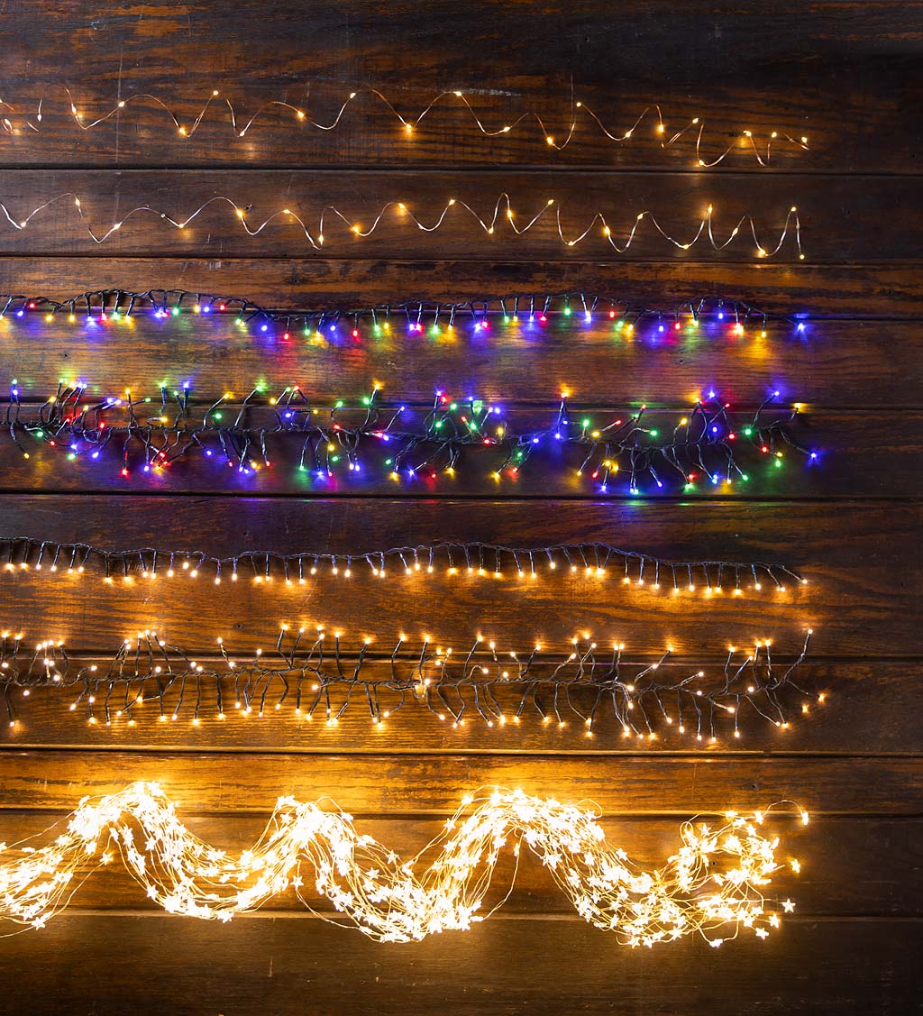 Indoor/Outdoor Electric String Lights with 1000 Multicolor LEDs; 73'L
