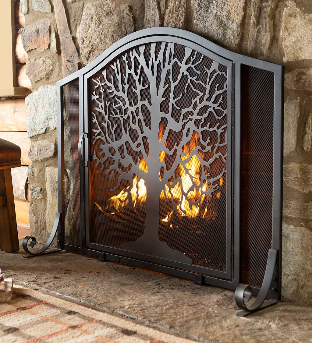 Small Tree of Life Fire Screen with Door