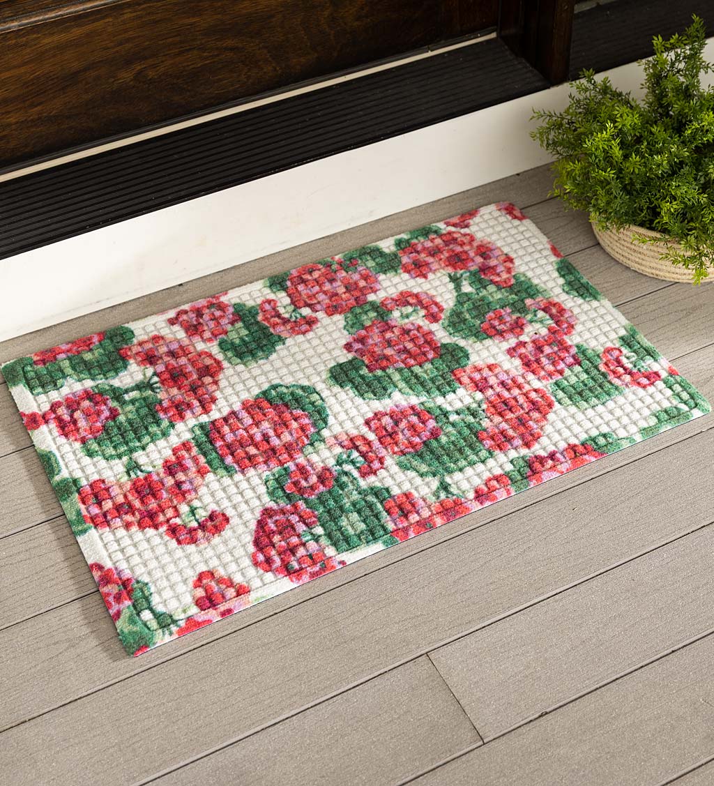 Waterhog Printed Doormat, Country Geranium Pattern
