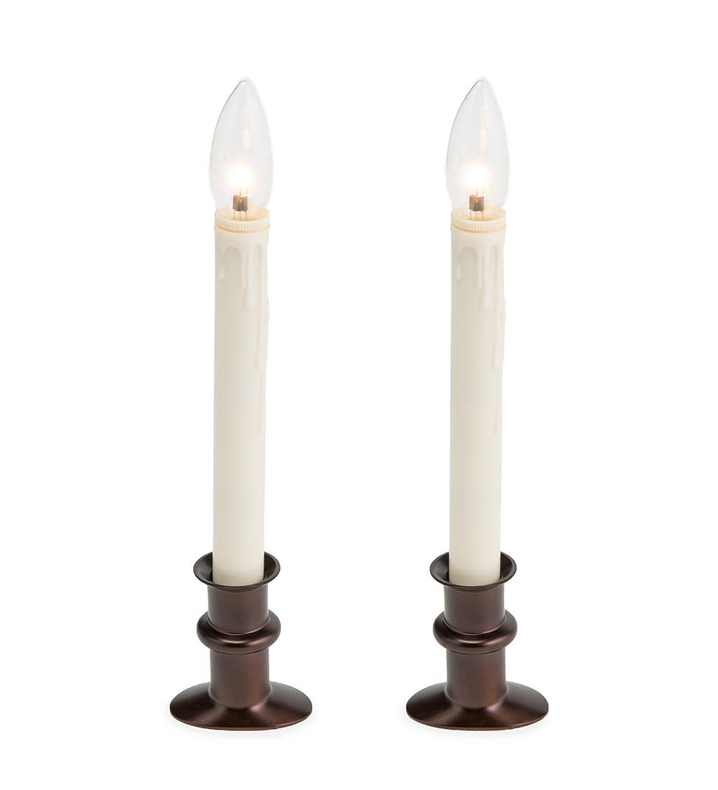 Adjustable Window Hugger Candles, Set of 2