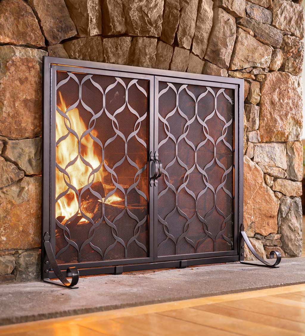Astoria Two-Door Fireplace Screen, Small