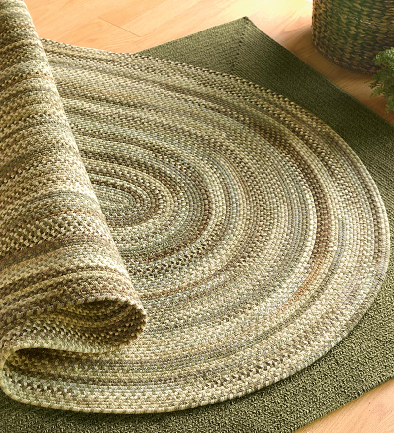 Bear Creek Oval Braided Wool Blend Rug