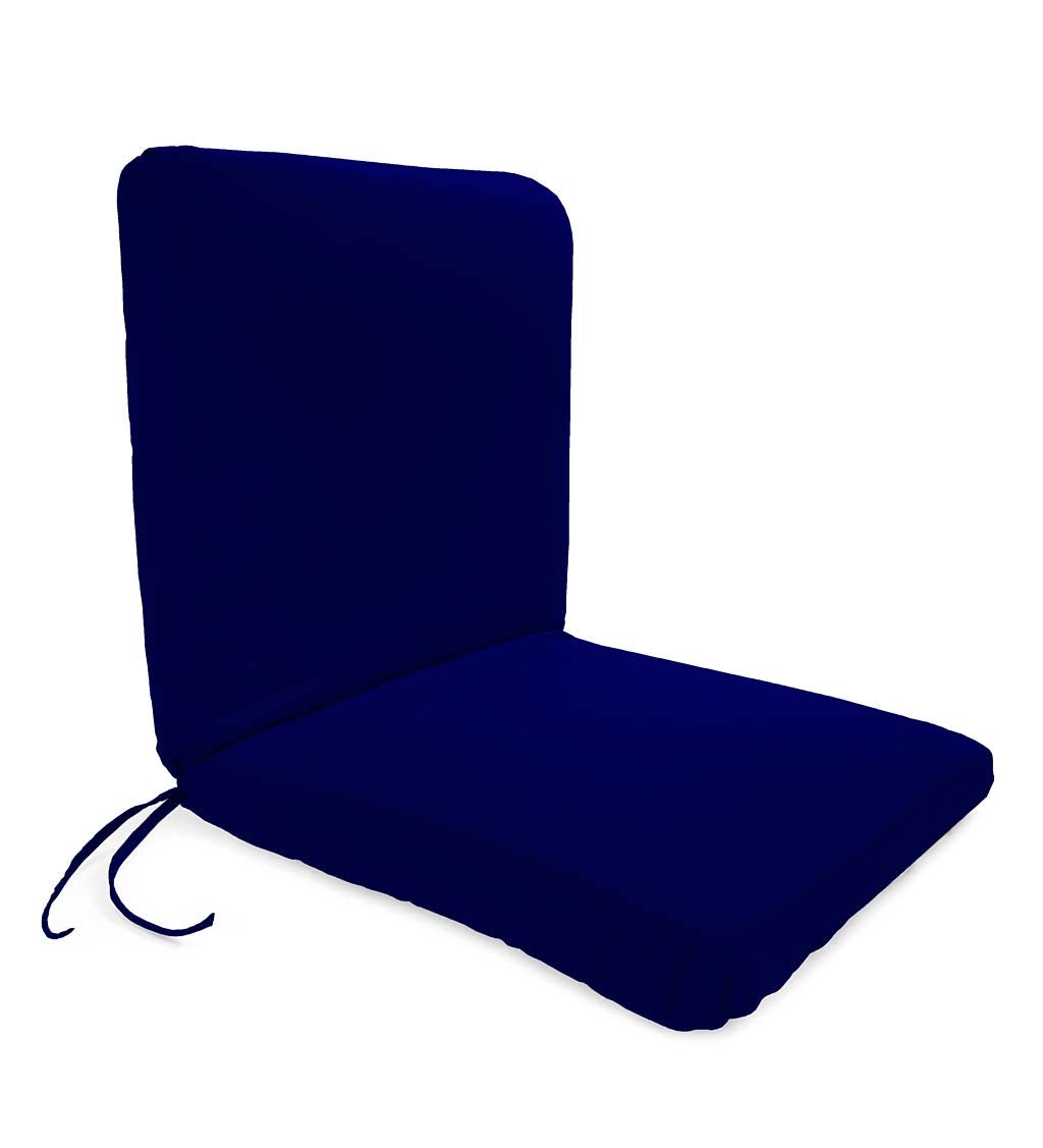 Polyester Classic Chair Cushion With Ties, Seat 19" x 17" x 2½"; Back 19" x 19" x 2½" swatch image