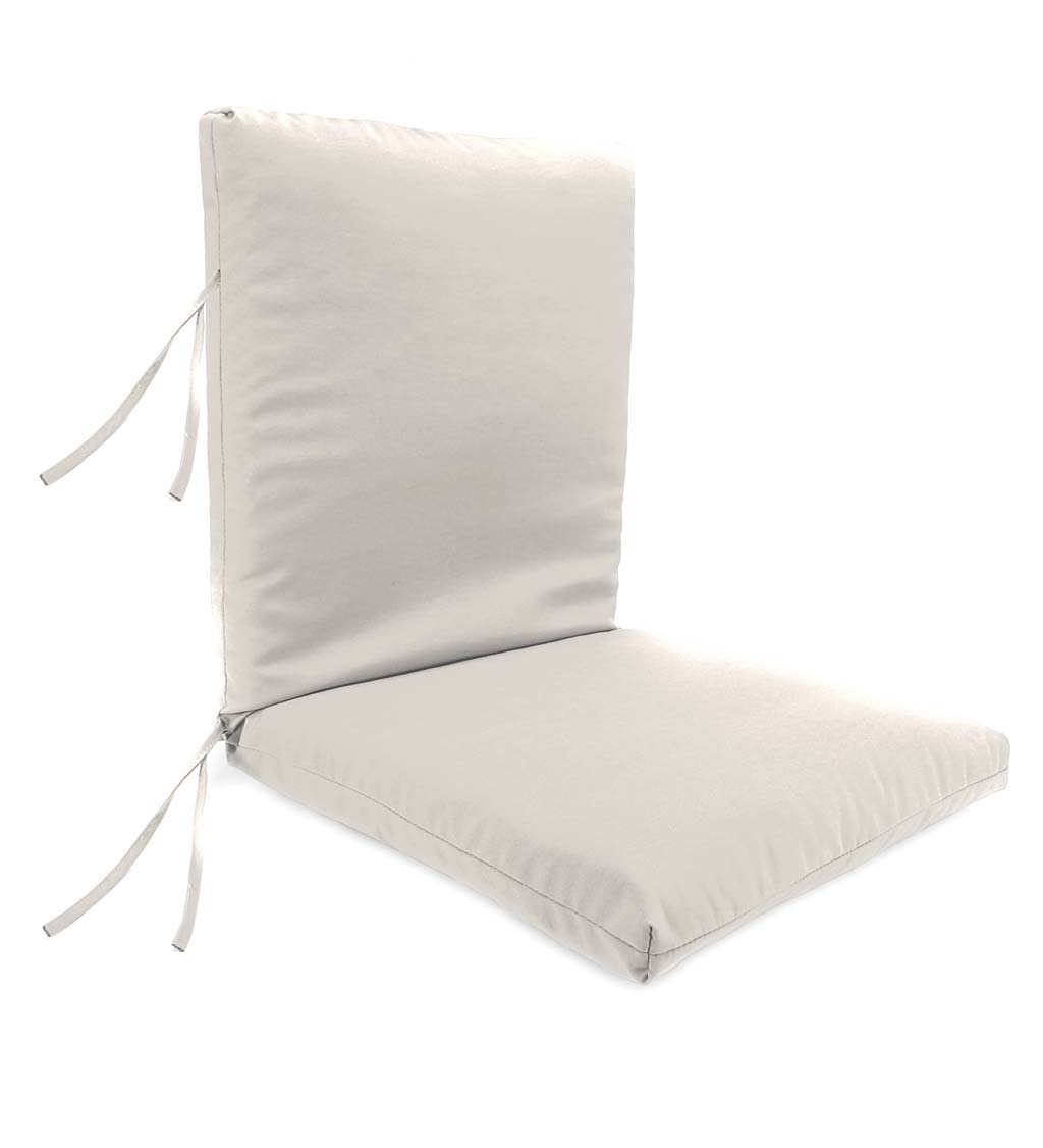 Polyester Classic Large Club Chair Cushion With Ties, 44" x 22" with hinge 22" from bottom swatch image