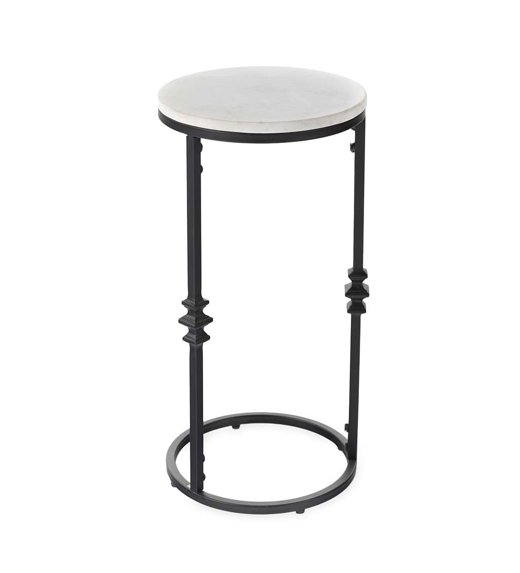Indoor/Outdoor Nottoway White Marble Cocktail Table