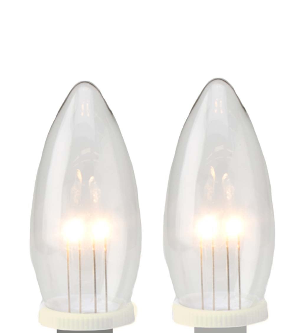 Outward-Facing Window Candle Replacement Bulbs, Set of 2