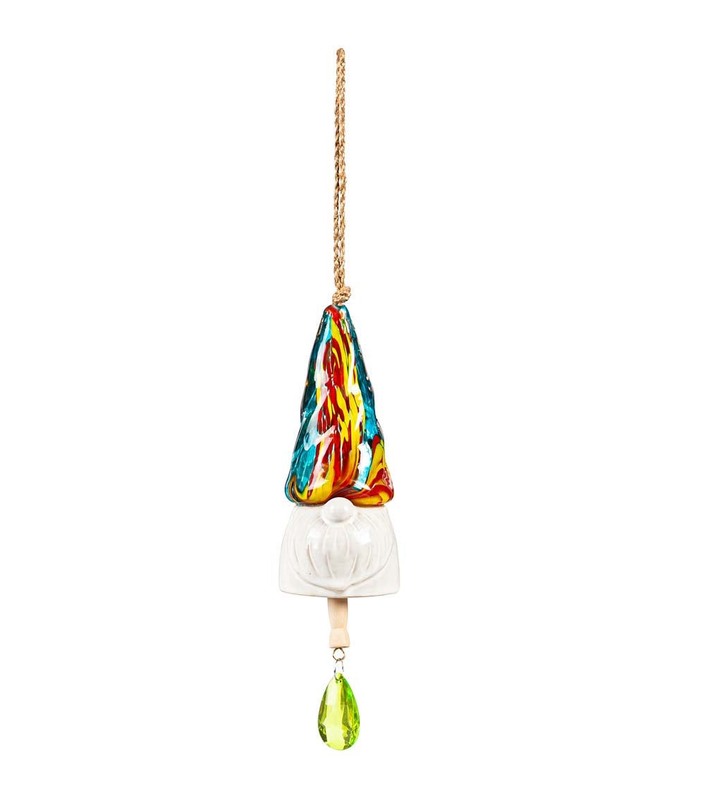 Gnome Art Glass Bell Chime
