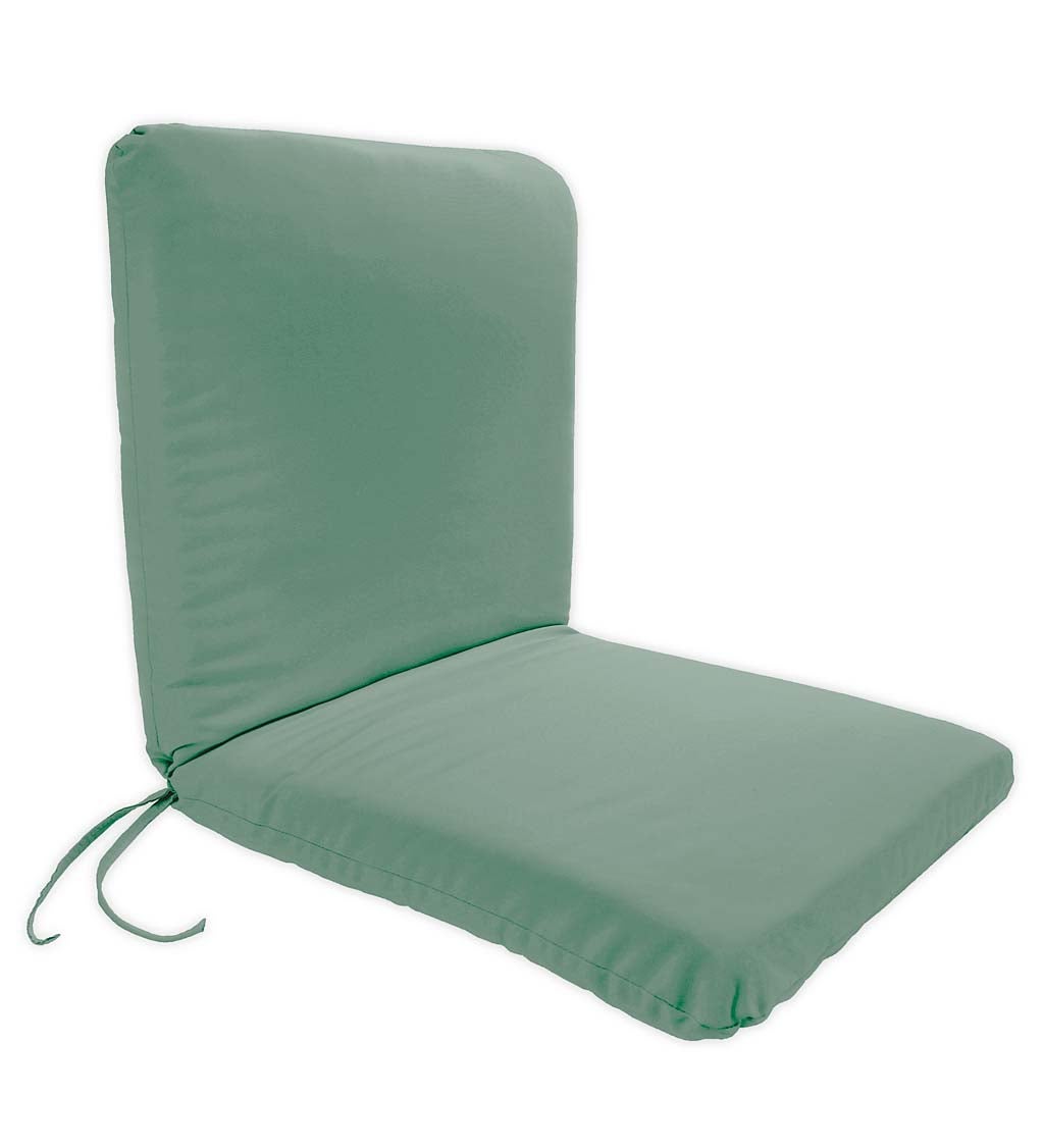 Polyester Classic Chair Cushion With Ties, Seat 19" x 17" x 2½"; Back 19" x 19" x 2½"