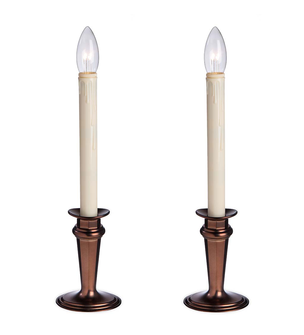 Traditional Adjustable Window Candles with Timer and Remote, Set of 2 swatch image