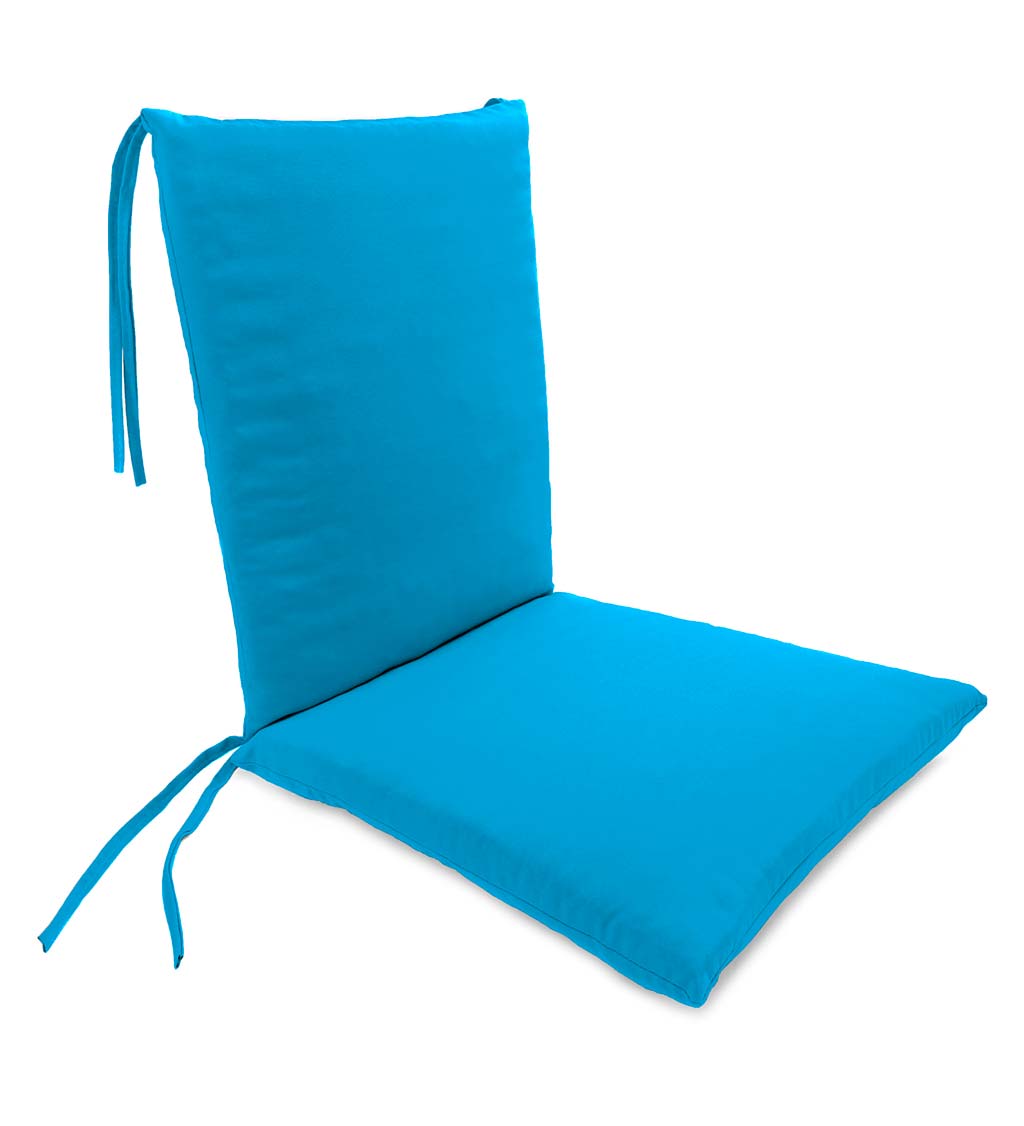 Sunbrella Rocking Chair Cushions With Ties, Seat 21" front/17" back x 19" x 2½"; Back 16" x 20" x 2½"