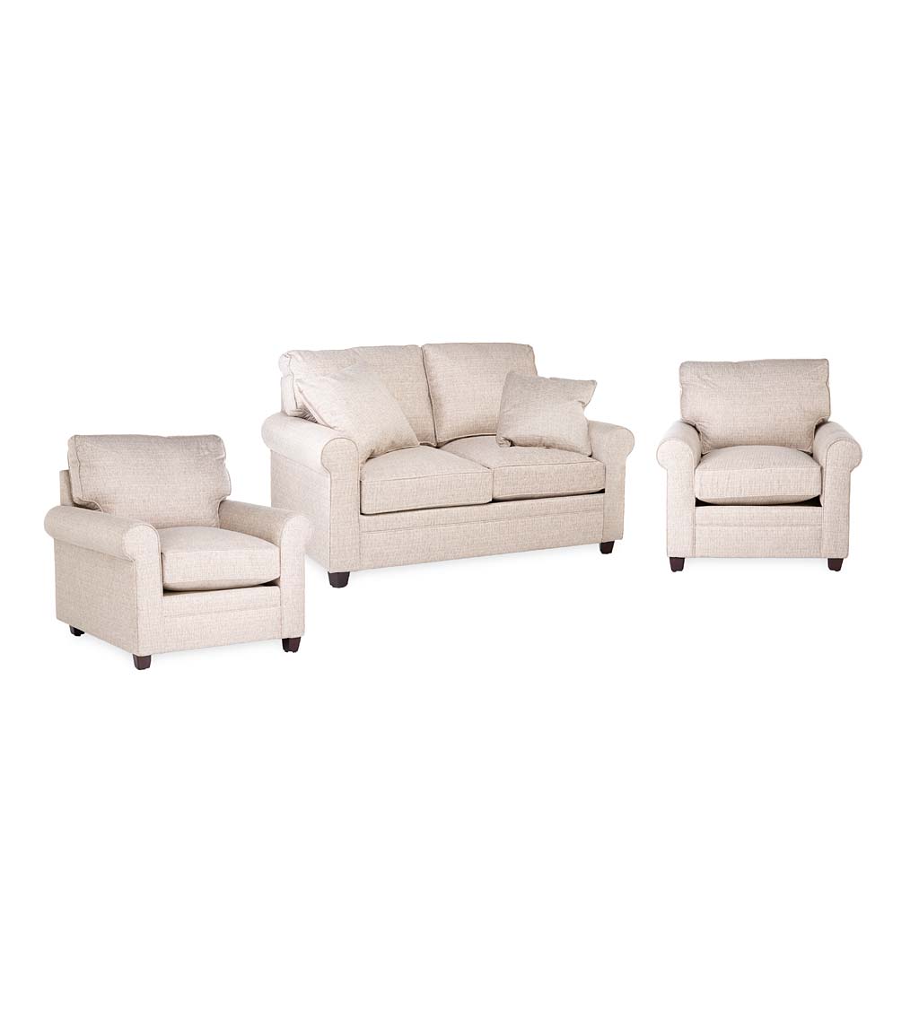 High Point Upholstered Love Seat Set