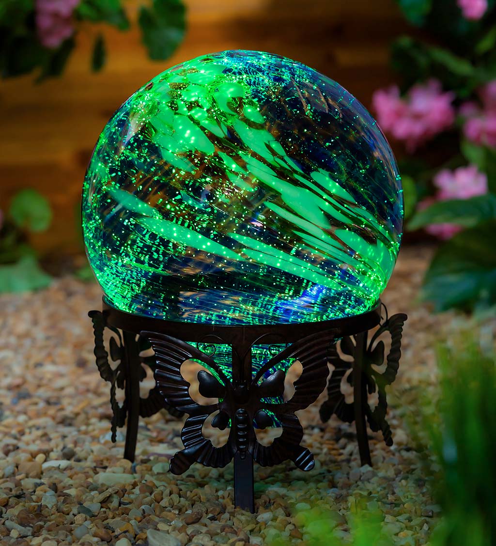 Glow in the Dark Glass Gazing Ball