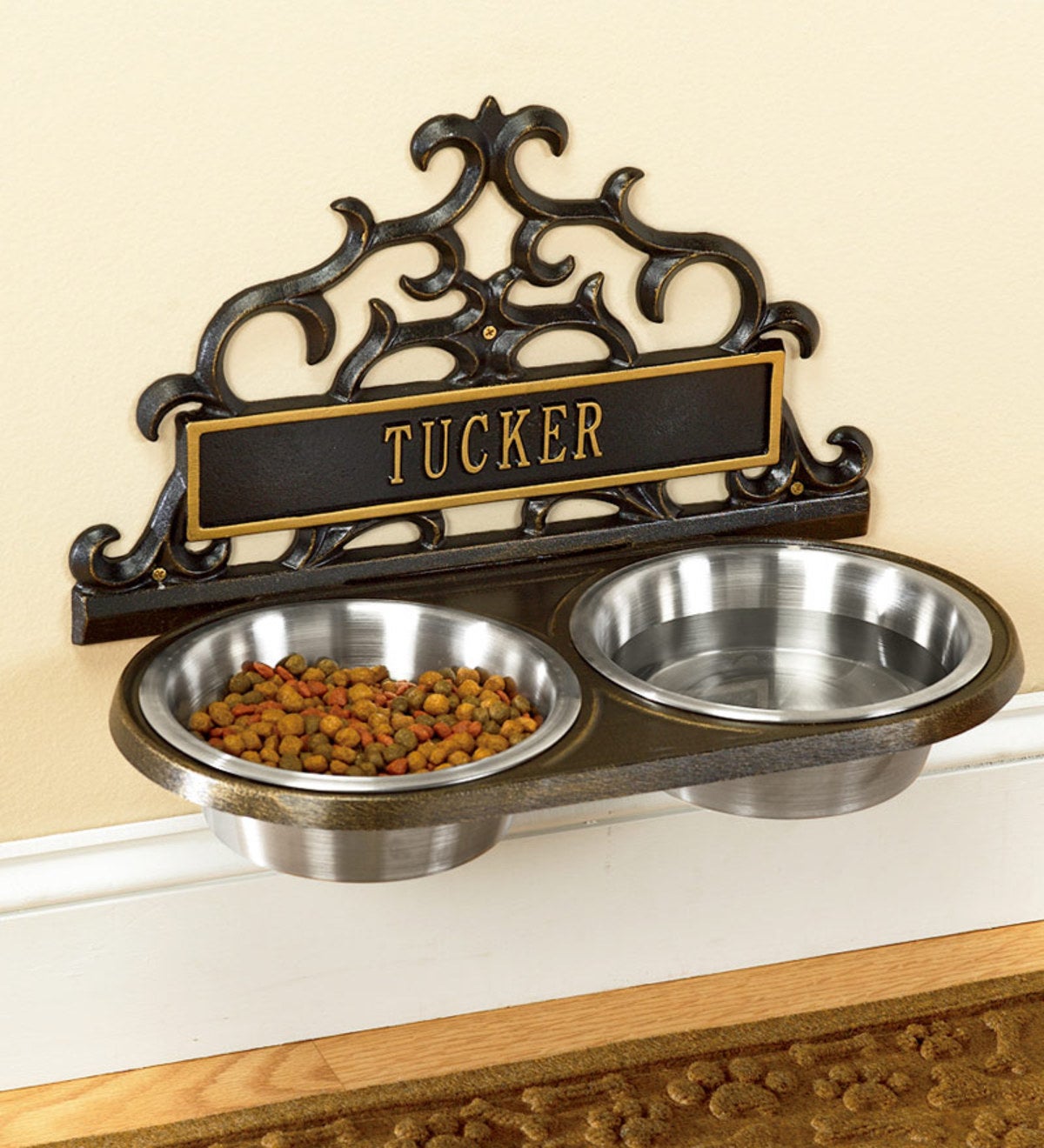 Personalized Wall-Mount Pet Feeder