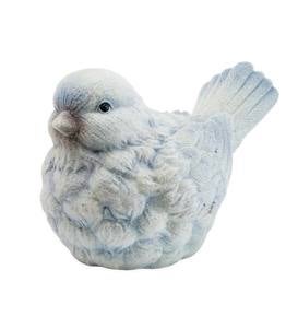 Blue and White Snowbird Indoor/Outdoor Statues, Set of 2
