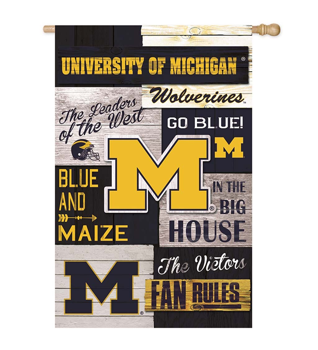 Double-Sided Fan Rules College Team Pride Linen House Flag