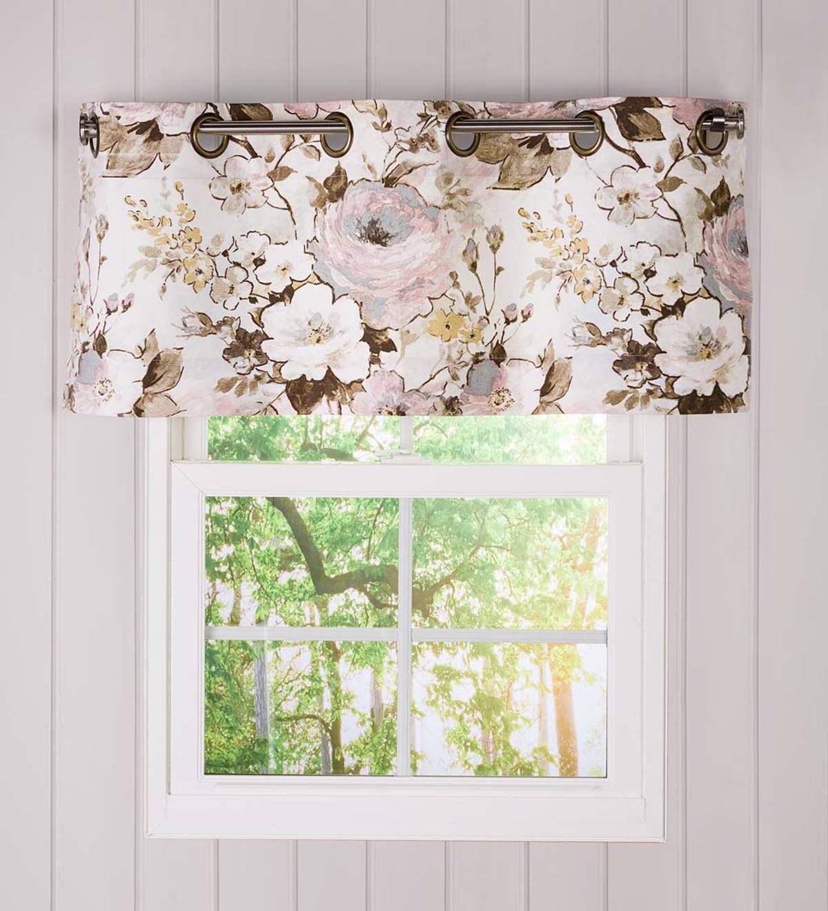 Thermalogic Insulated Bella Donna Floral Grommet-Top Valance, 40"W x 15"L