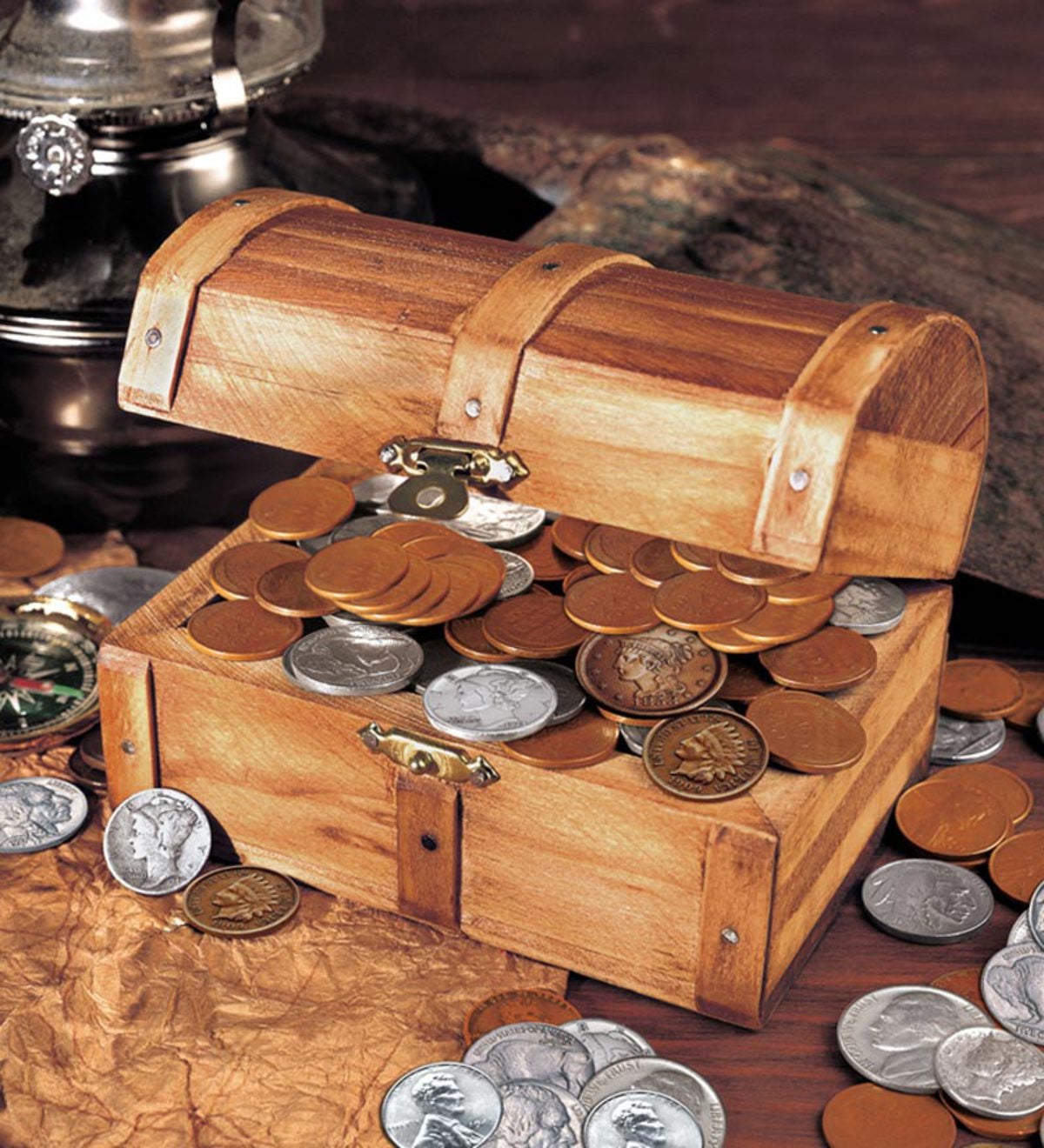 Treasure Chest Of 51 Historic Coins